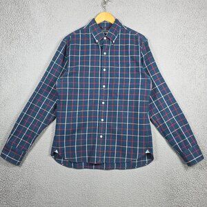 Bonobos Shirt Mens Size Medium Plaid Multicolor Windowpane Long Sleeve Slim Fit